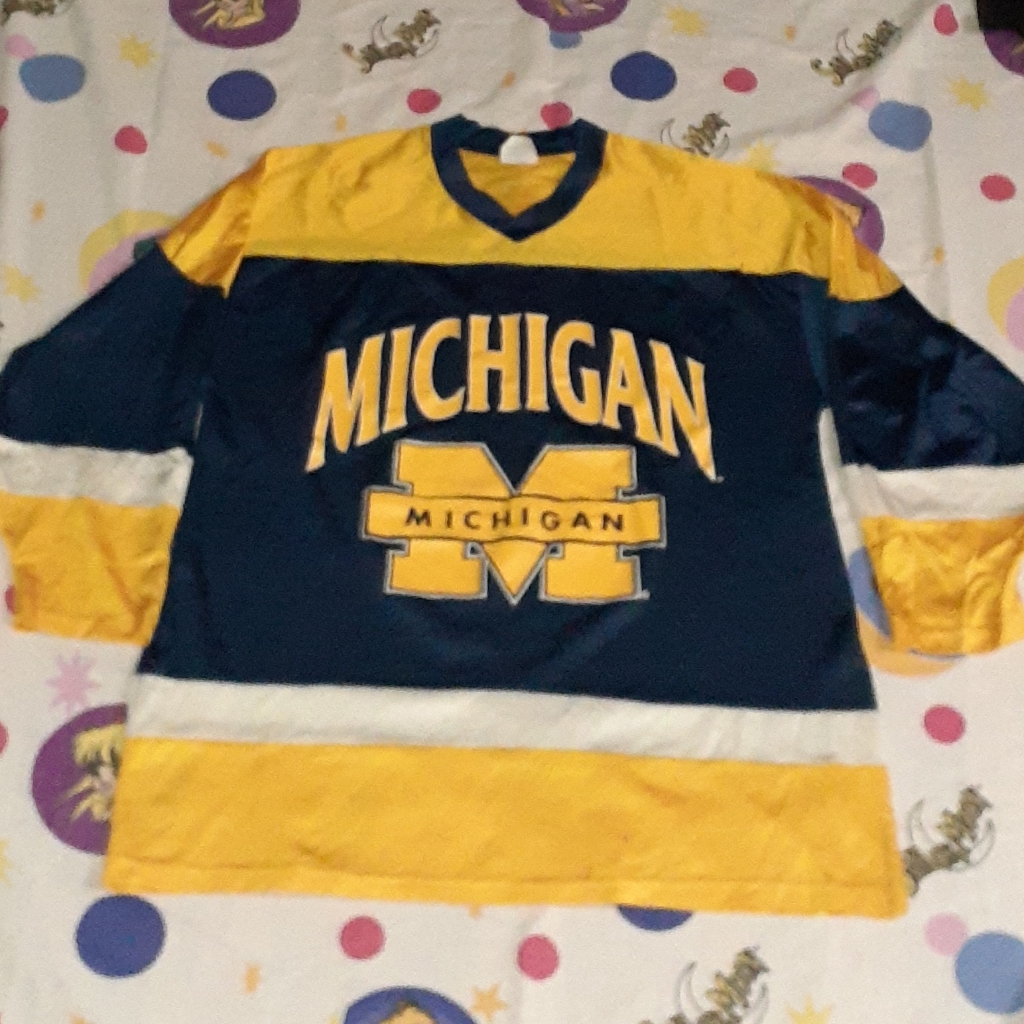 90s Majestic Michigan Wolverines Hockey Jersey Vintage Ncaa